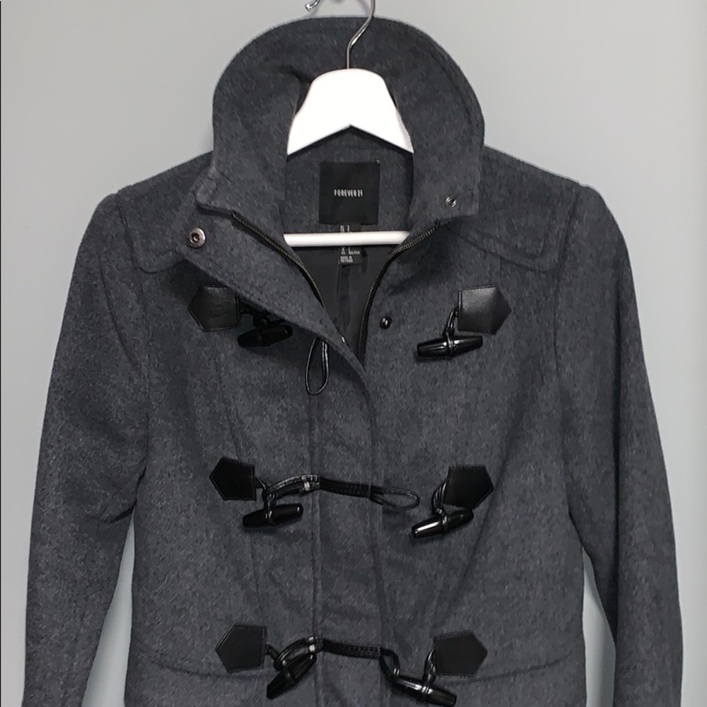 F21 wool trench coat